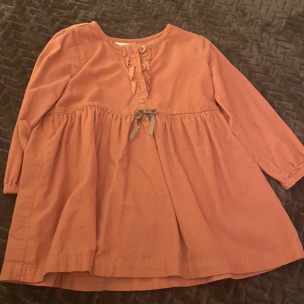 Peach Corduroy Dress